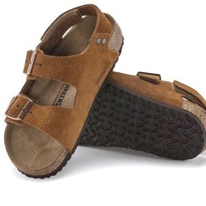 Birkenstock kids Milano HL suede sandal shoes size 12